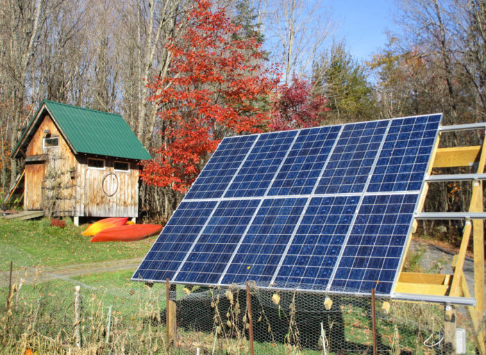 solar panels on the ground