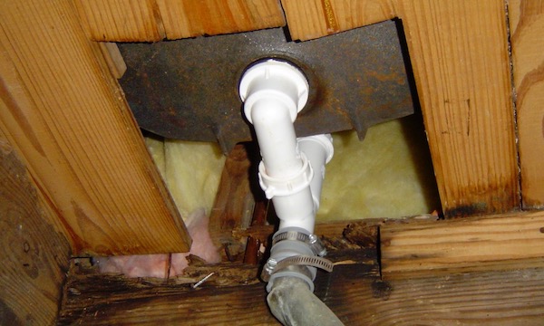 An unsealed bathtub drain hole over a vented crawl space allows a lot of humid air into the house