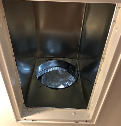 A much deeper return box above the ceiling filter grille