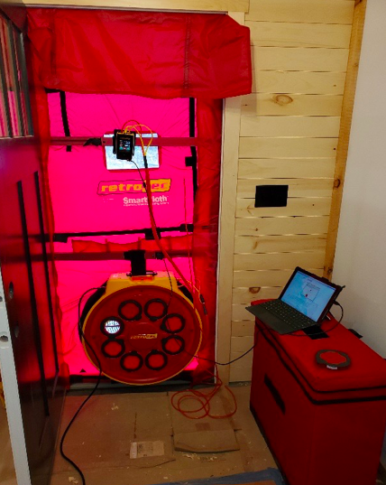 Blower door setup