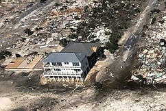 The Sand Palace standing alone on Mexico Beach