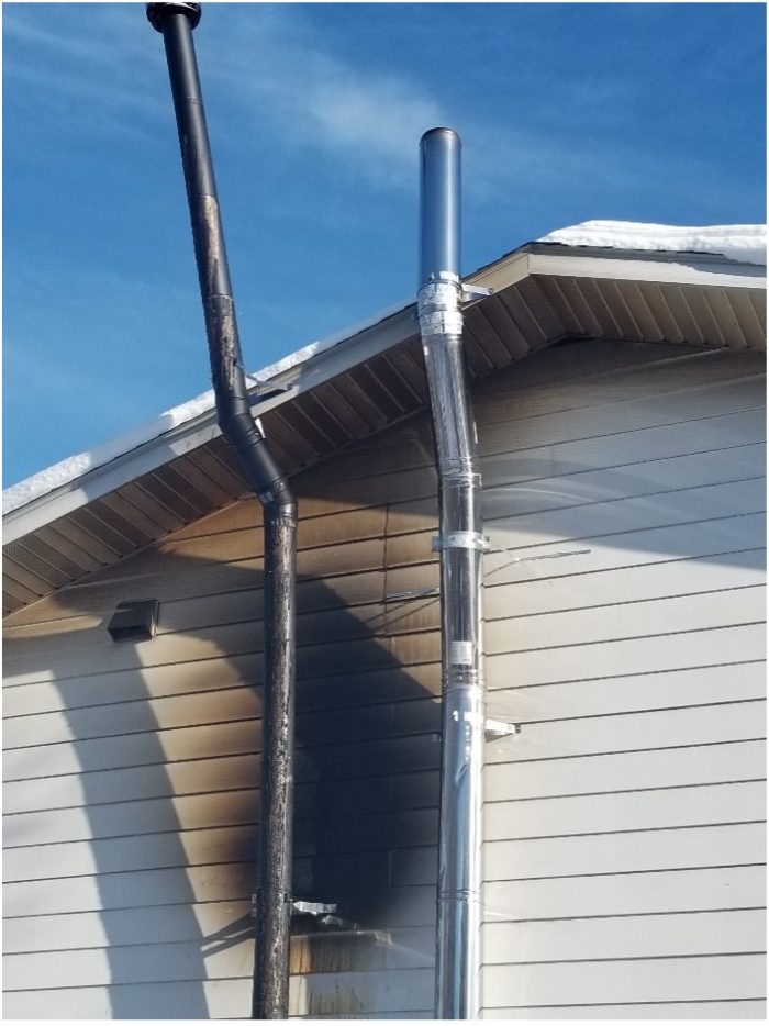 Reducing Clearance to Woodstove Pipe