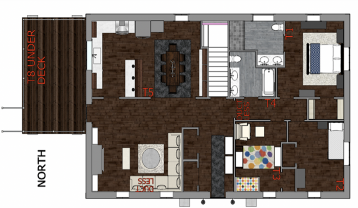 Floor plan and HVAC layout