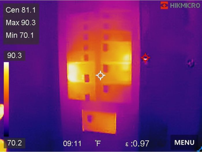 Thermal imaging of electrical panel